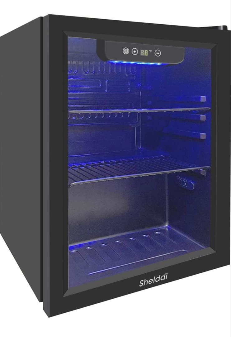 Shelddi 透明ガラス冷蔵庫