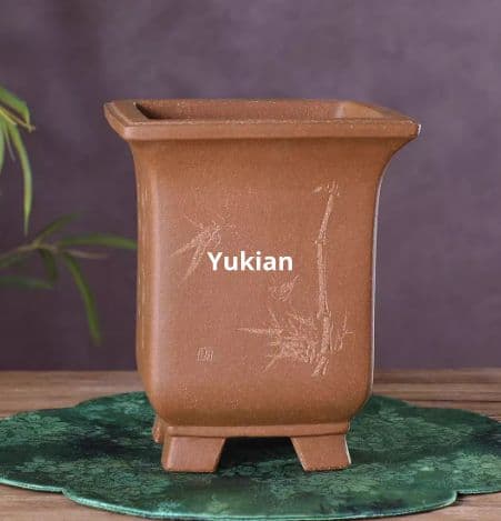 平口高方鉢 中国宜興 紫砂の鉢 盆栽鉢 植木鉢 小品盆栽鉢 大品盆栽鉢