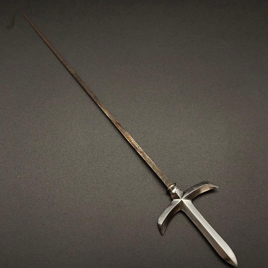 矢じり　武道具　十文字槍　鏃　古式　弓道具　鉄製　職人作　美術品