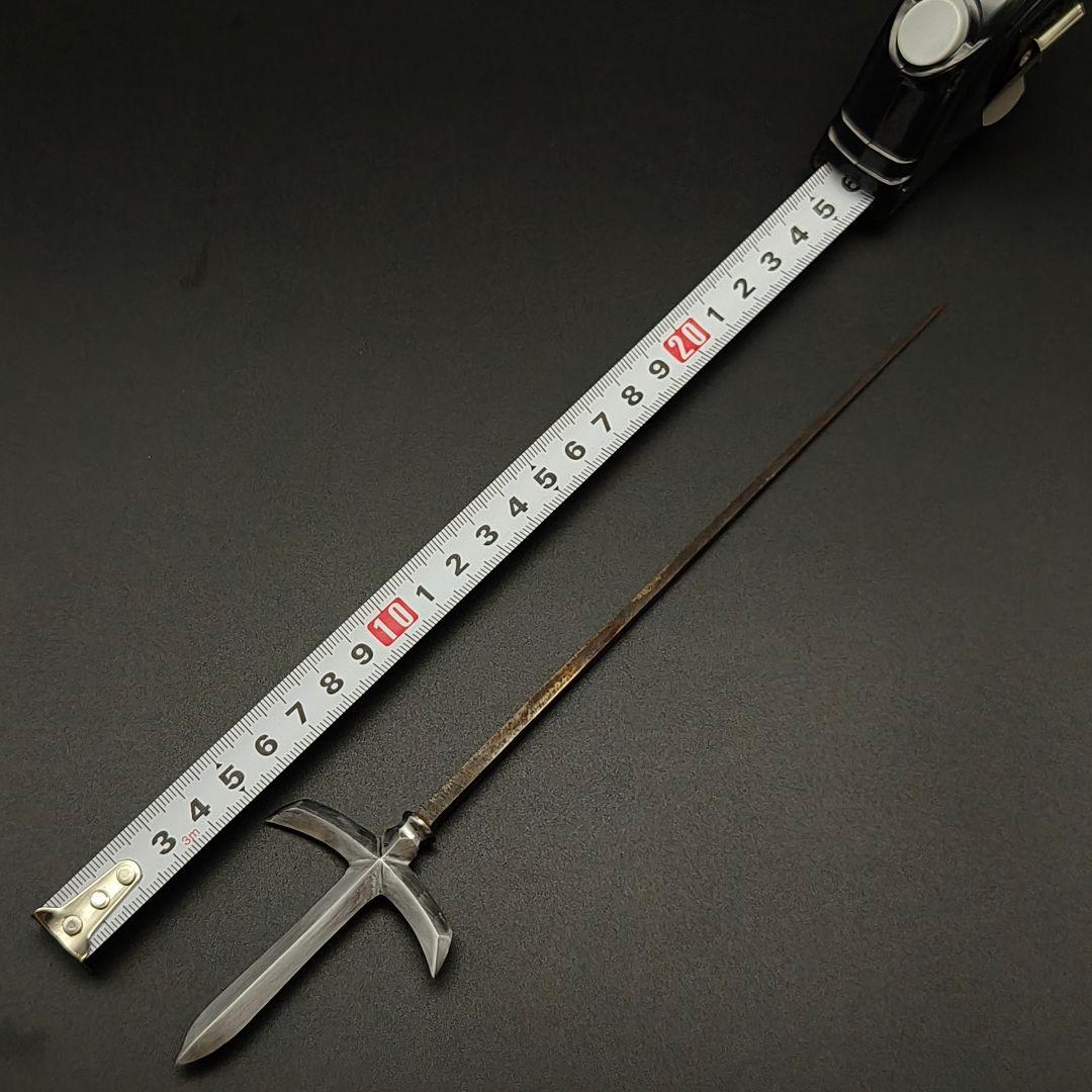 矢じり　武道具　十文字槍　鏃　古式　弓道具　鉄製　職人作　美術品