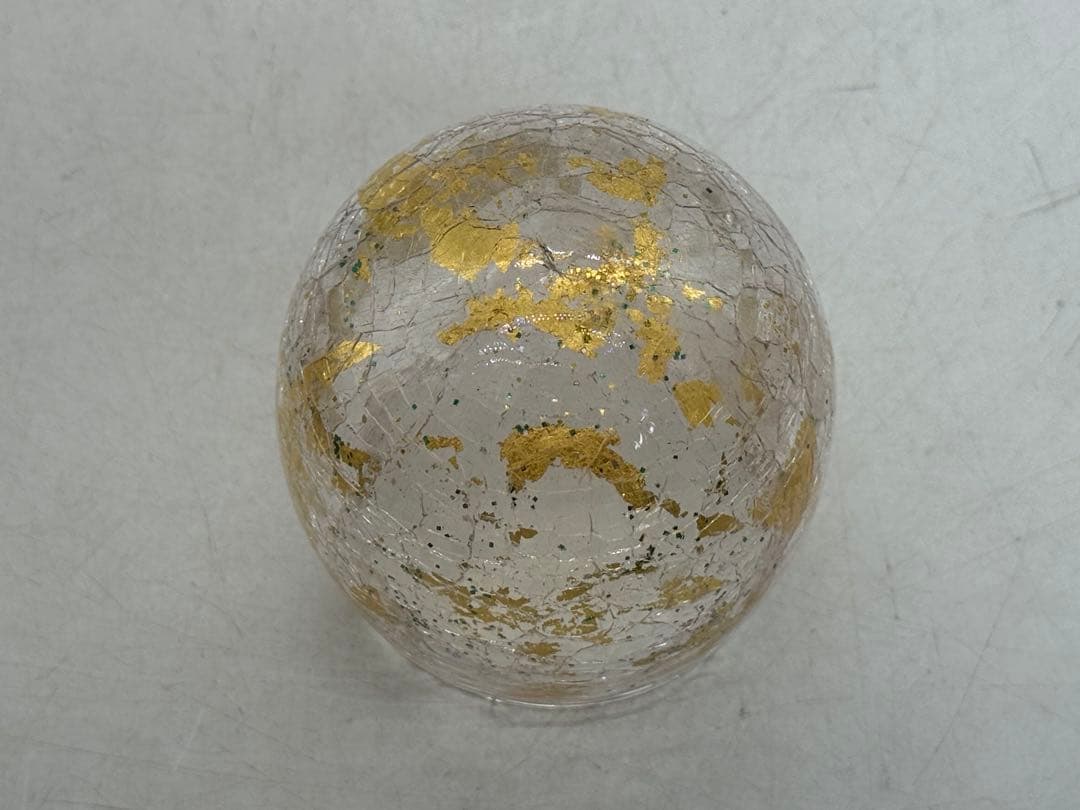 坂田甚内作 氷割金彩ガラスくいのみ2点 人気作家 送料込み250827