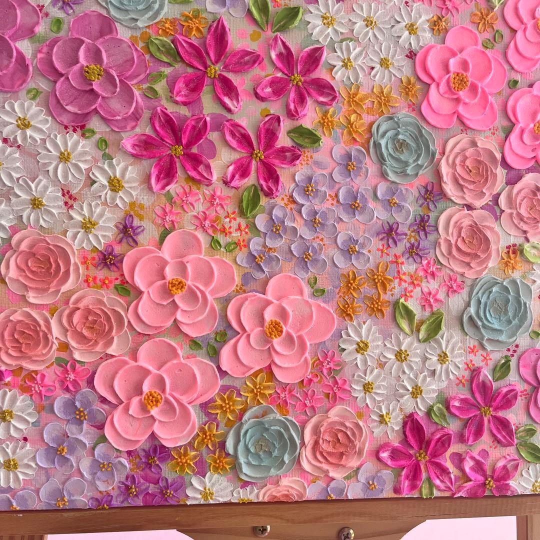 テクスチャーアート　ボタニカル フラワーアート 花図鑑 フランフラン