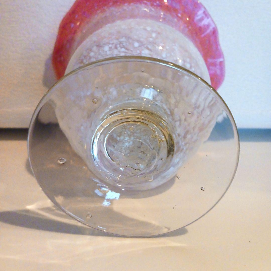 大正ガラス 特大コンポート アンティーク