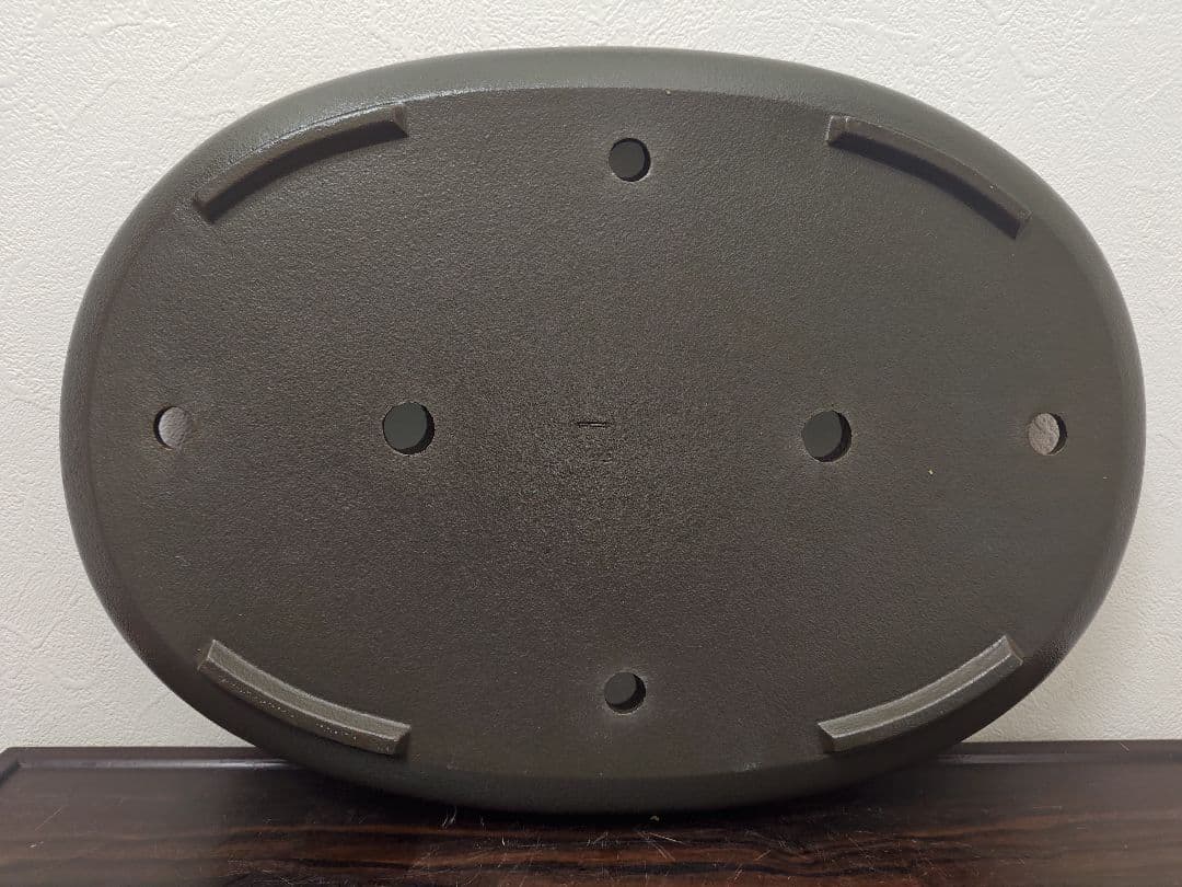 陶器製楕円形盆栽鉢 約47cm× 34cm×4.5cm　薄型・大型盆栽鉢