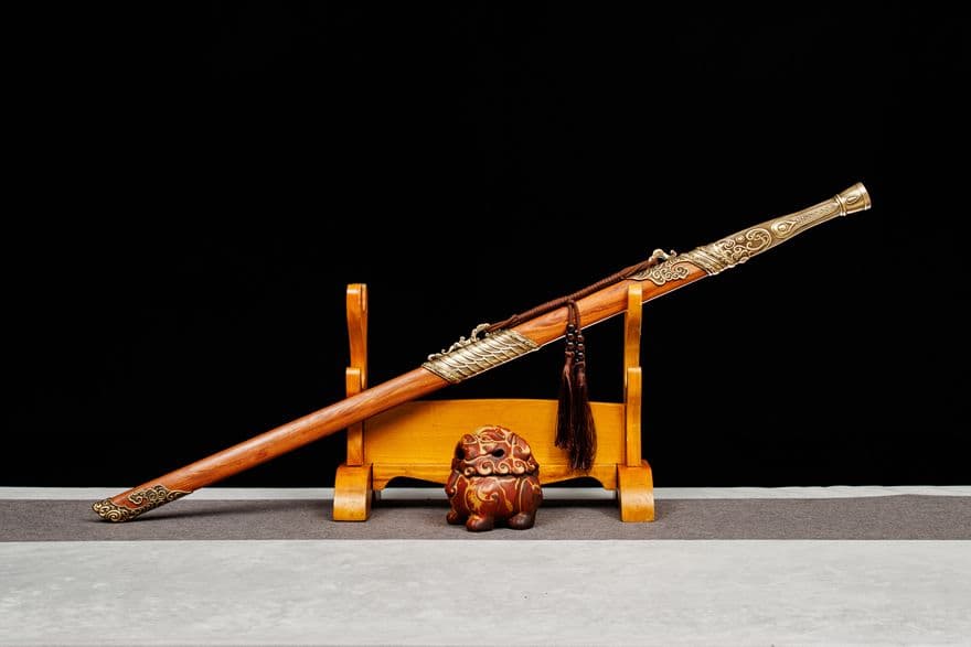 【青衣の剣】古兵器 武具 刀装具 日本刀　模造刀 居合刀 武士道 鑑賞用 美術刀