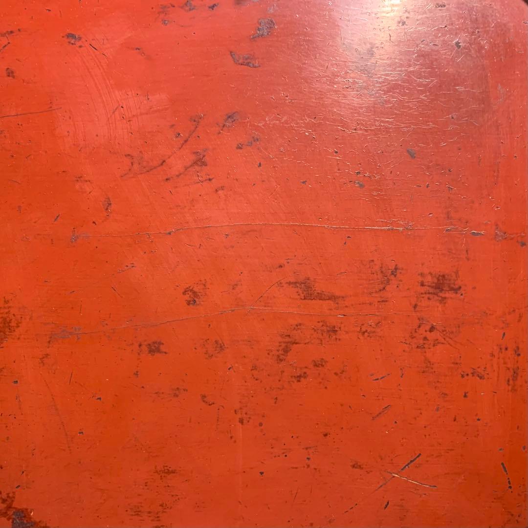 隅切 折敷 朱塗り 盆 No.3 古美術 古道具 アンティーク 折敷盆