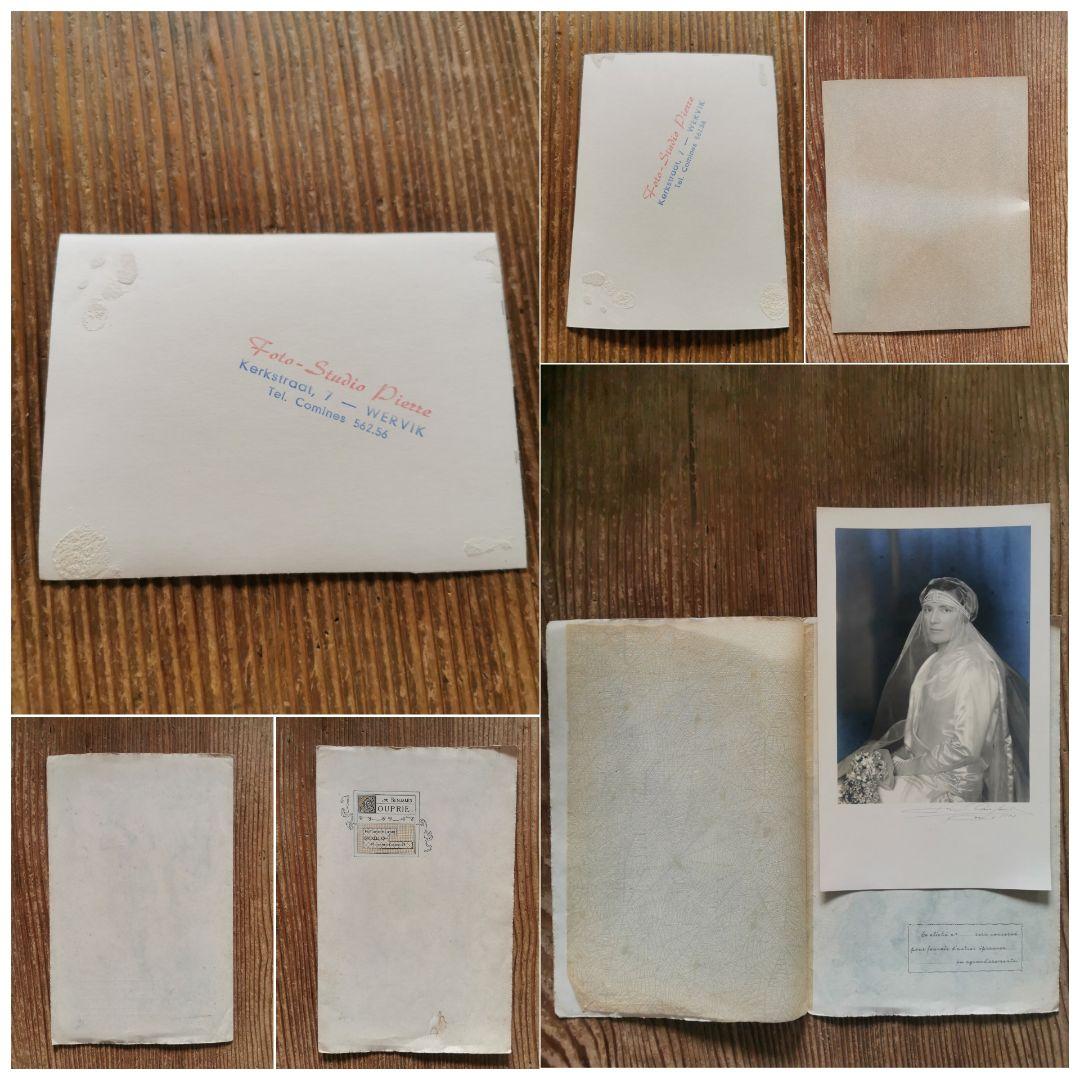 アンティーク写真館撮影 初聖体式 白いドレスの婦人 フォトグラフィ 3