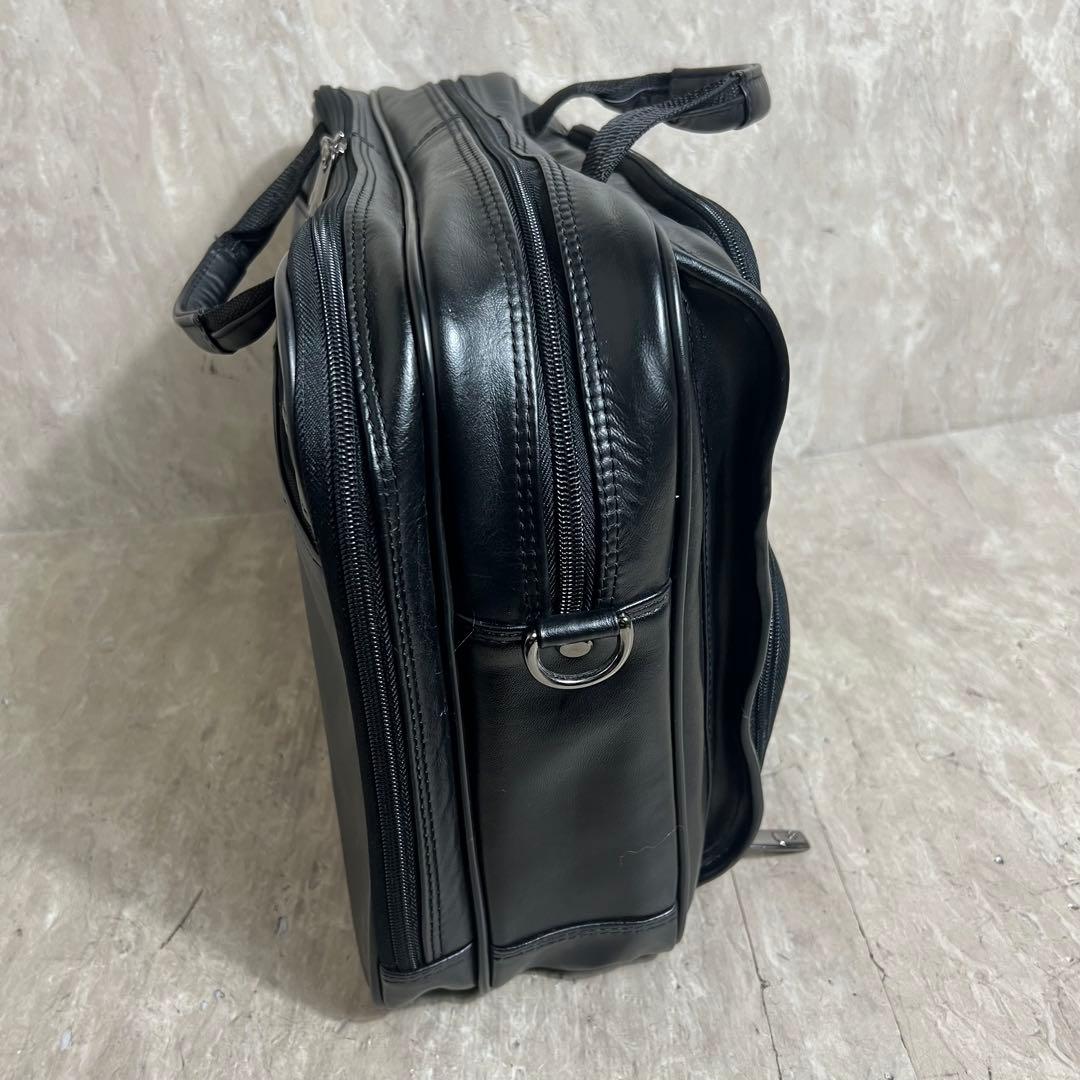 極美品 Samsonite 2ルーム ブリーフケース ビジネスバッグ 牛革