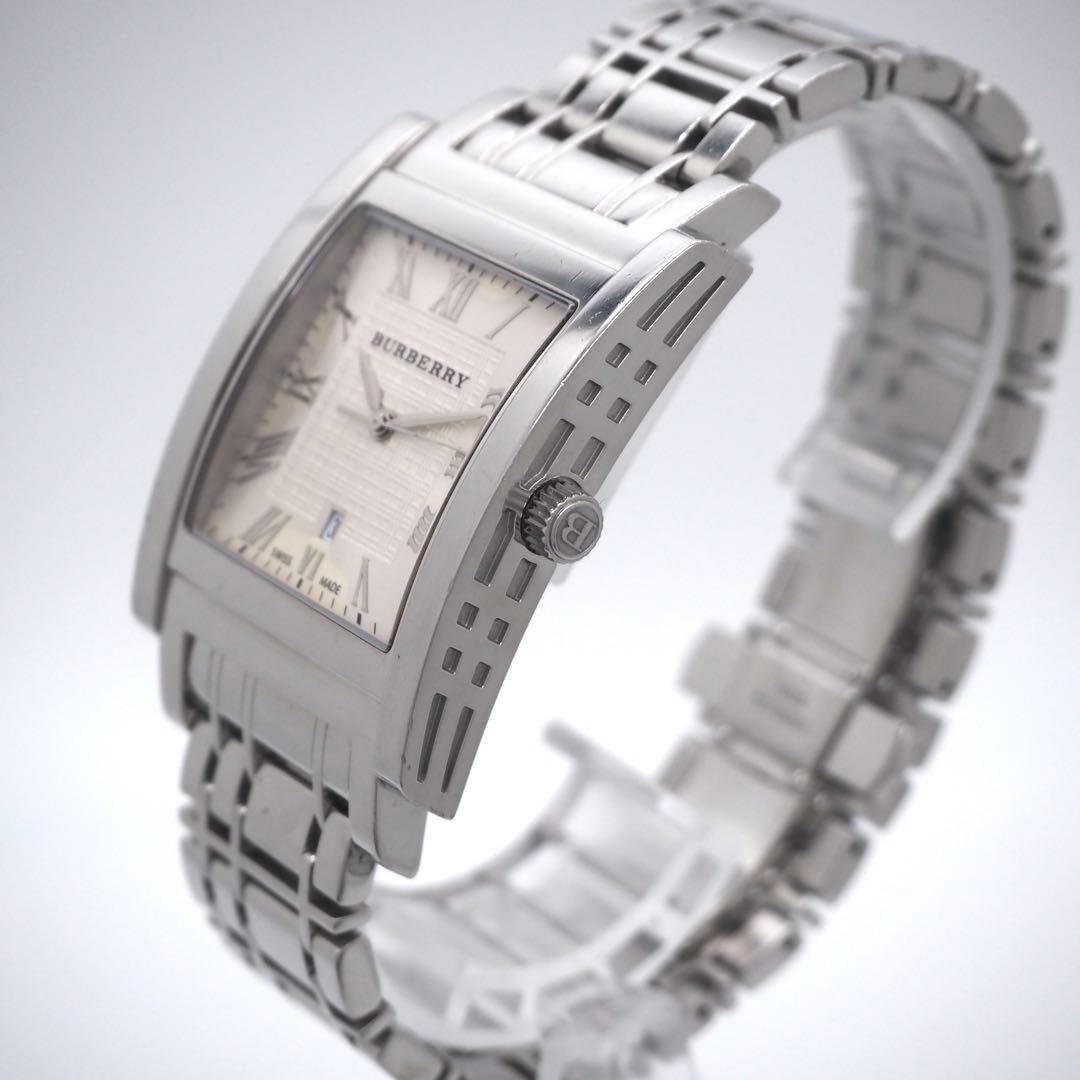 429 稼働 BURBERRY時計　メンズ　ノバチェック　スクエア　BU1550
