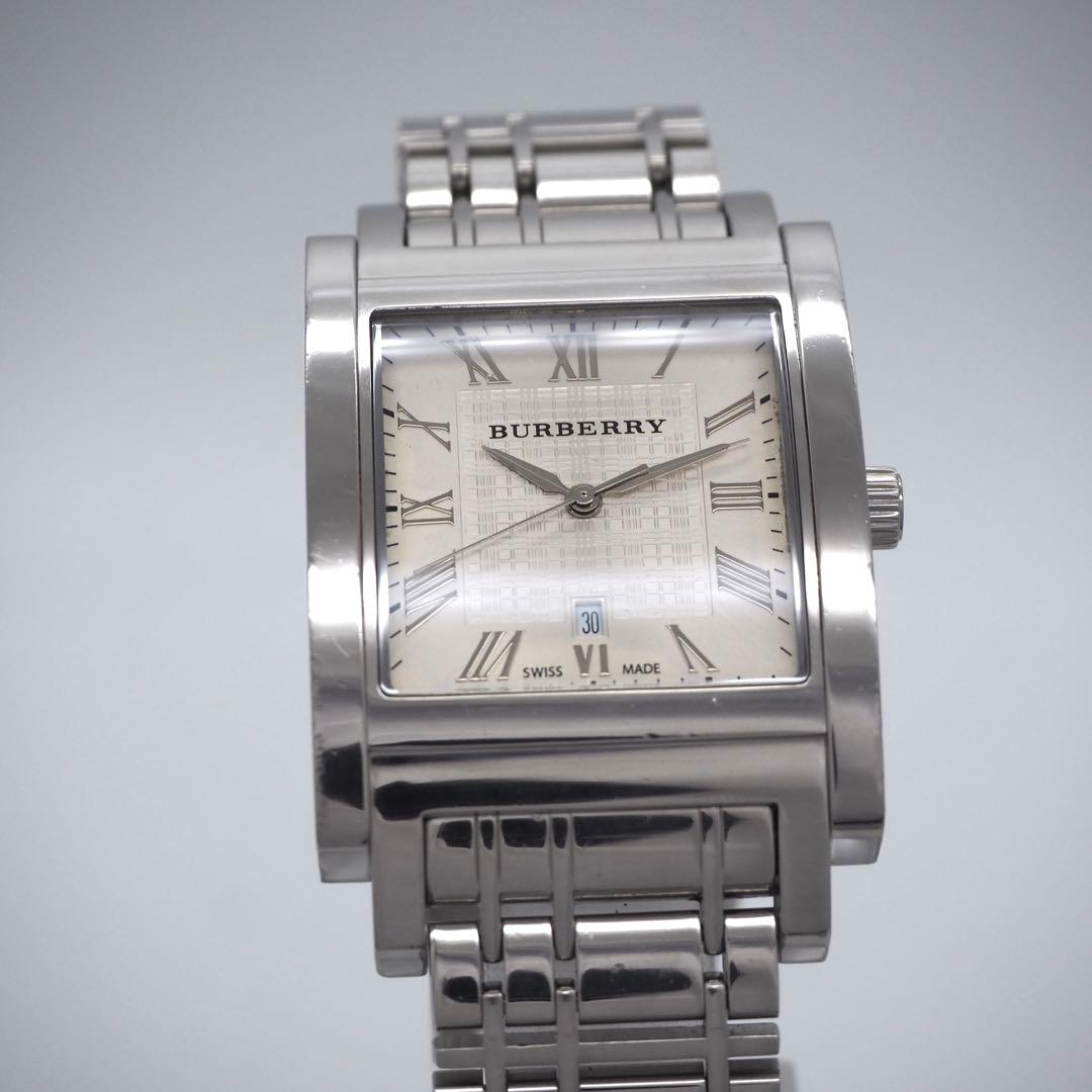 429 稼働 BURBERRY時計　メンズ　ノバチェック　スクエア　BU1550