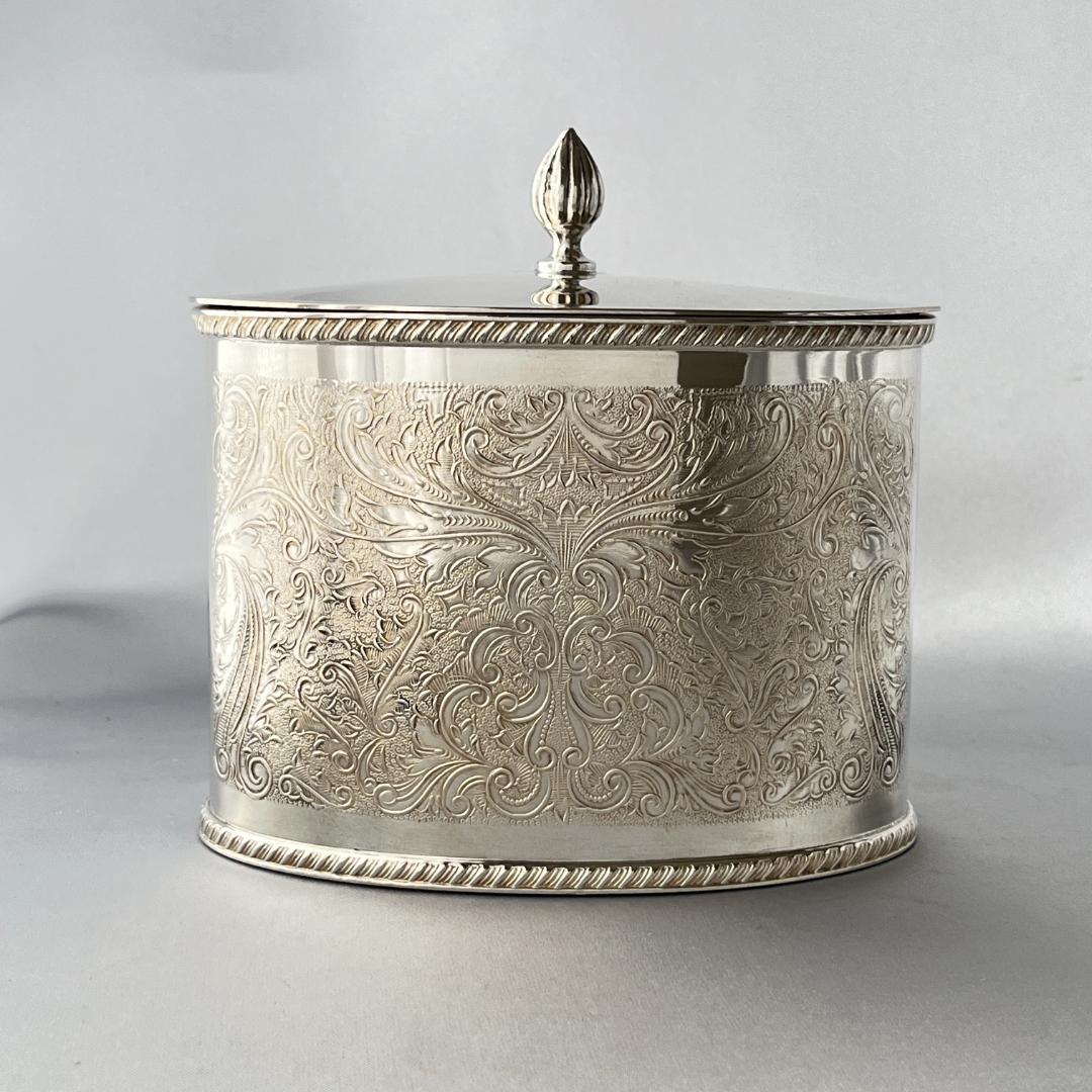 英国】チェイシングの素晴らしいティーキャディー【シルバープレート