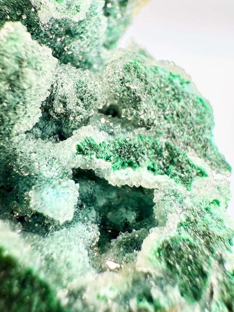 マラカイトクォーツ ドゥルージー 原石 鉱物標本 天然石 水晶 孔雀石