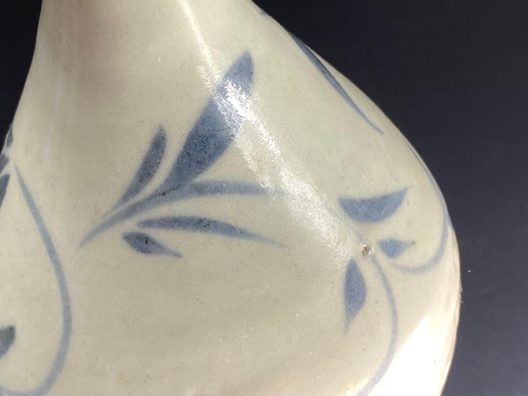 初期古伊万里 徳利 染付 傷有 金継ぎ 参考品 時代品 高16cm