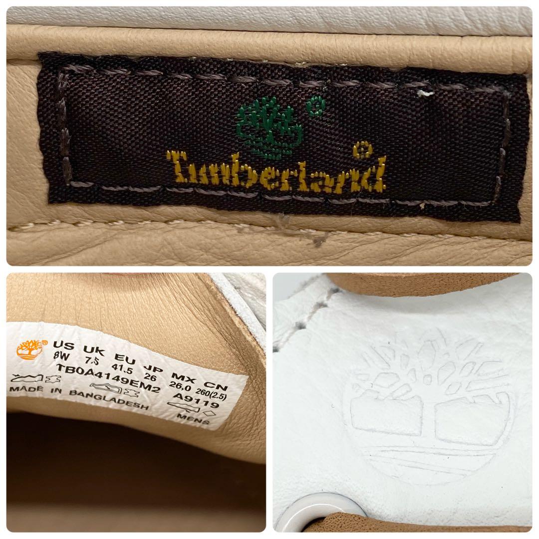 A16172 美品 ティンバーランド　3アイクラシックラグ　白　26