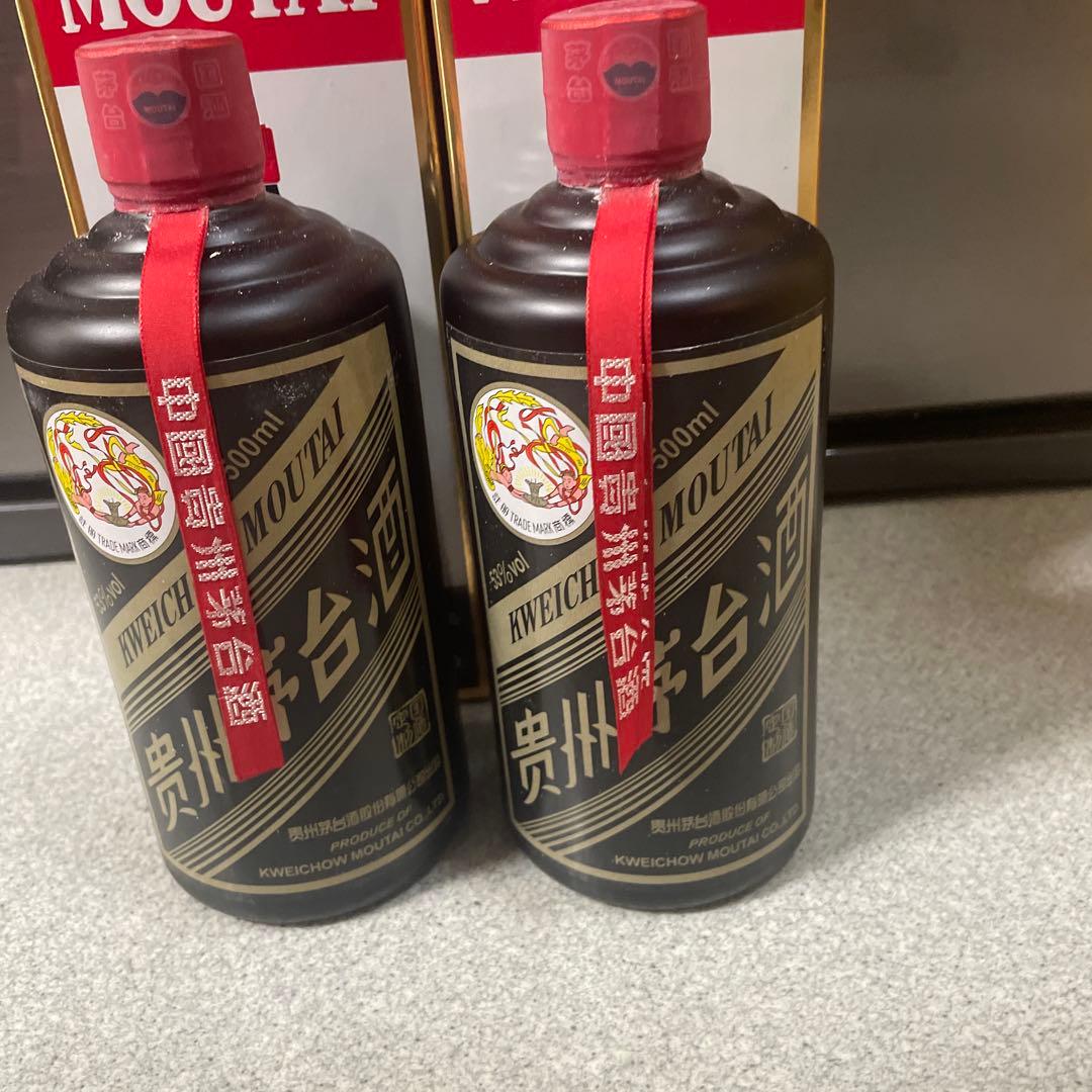 1)2本 貴州茅台酒 500ml 53％ 未開栓 黒瓶 中国酒