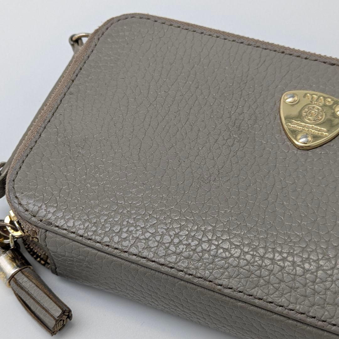 ATAO アミュレット ケリー グレージュ スマホショルダー お財布ポシェット