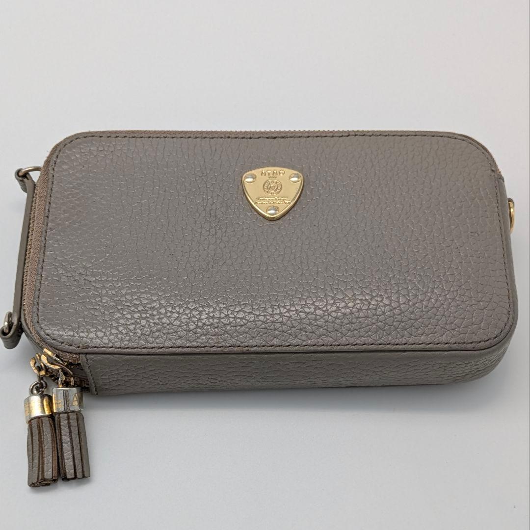 ATAO アミュレット ケリー グレージュ スマホショルダー お財布ポシェット