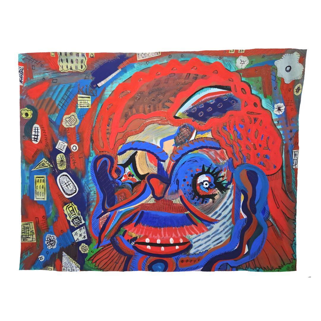 夕焼けの槍ヶ岳 (木村秀峰画伯)