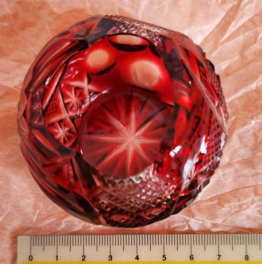 島津薩摩切子 笑猫 金赤(新作) - メルカリ