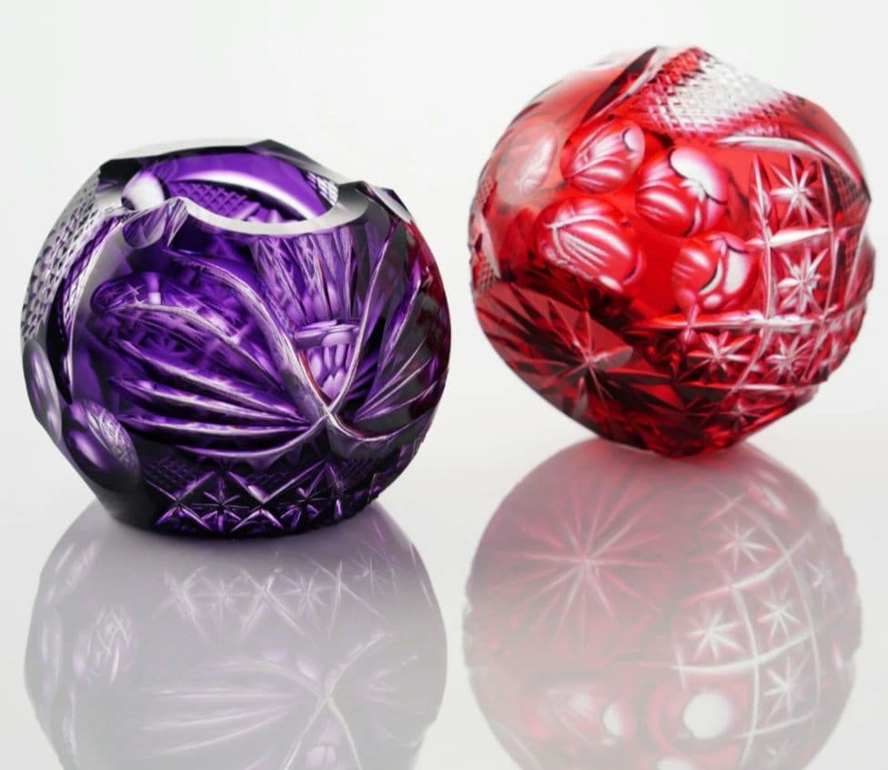 島津薩摩切子 笑猫 金赤(新作) - メルカリ