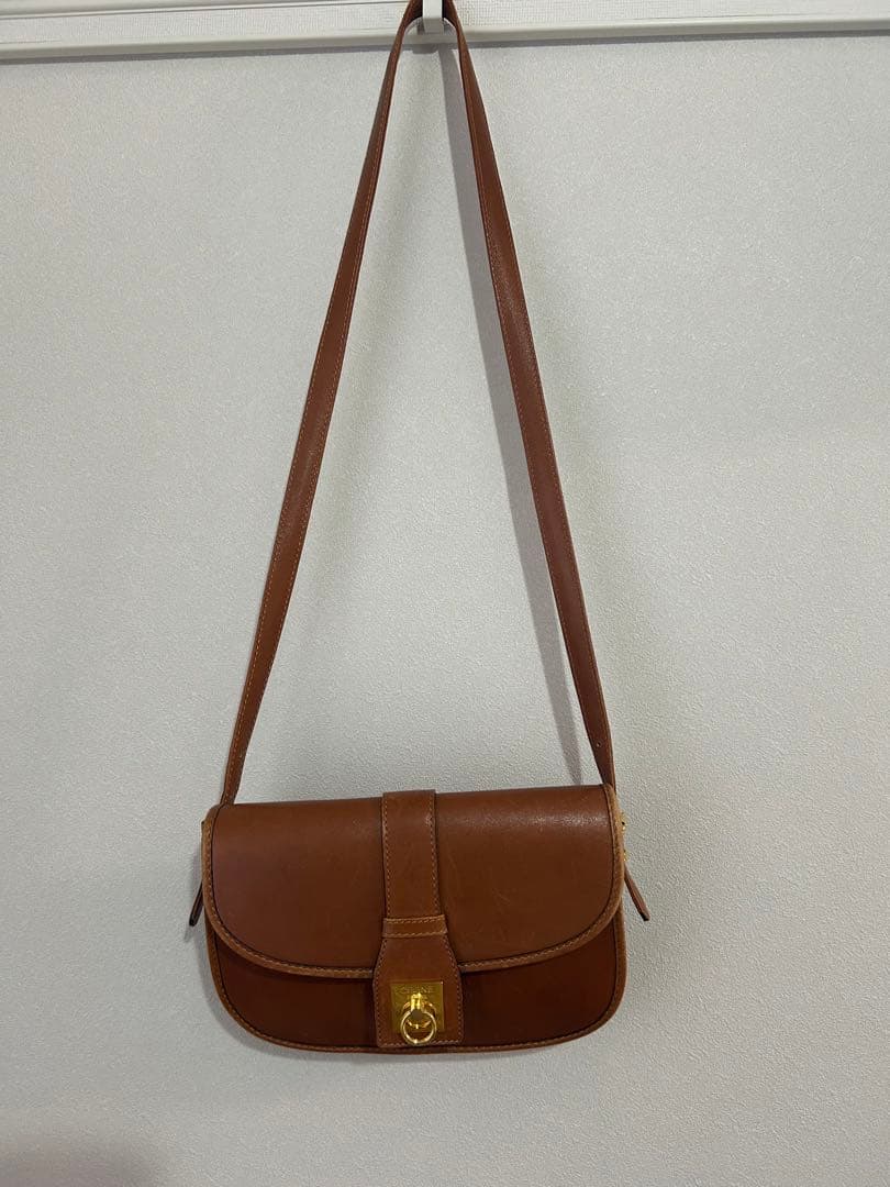 即配送！オールド CELINE ショルダーバッグ ブラウン