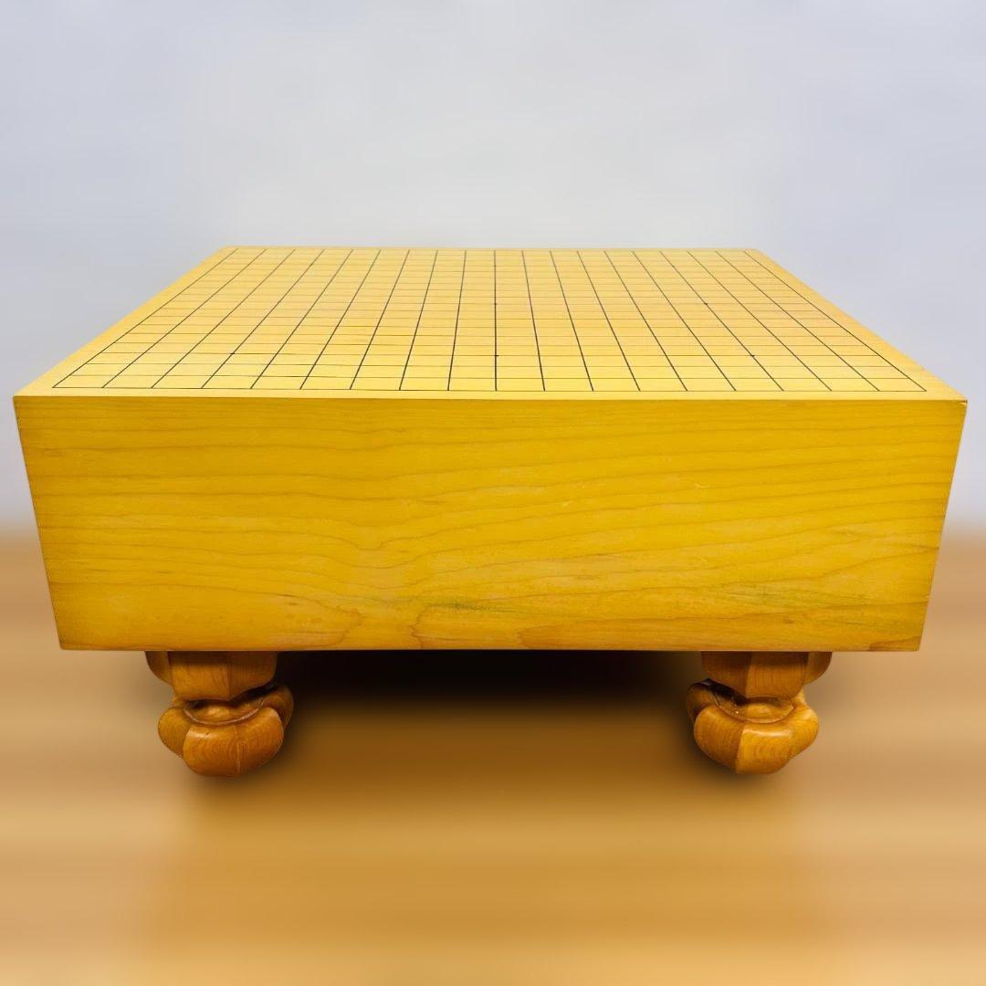 【本榧】脚付碁盤 4.6寸 板目 木表 囲碁 ヘソ有り 19路盤 13kg