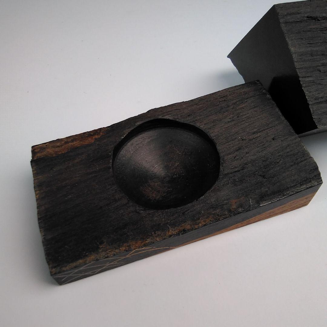 ア107 『蒔絵師　牧田芳祥　作』『黒檀　鈴虫蒔絵　香合　共箱』茶道具