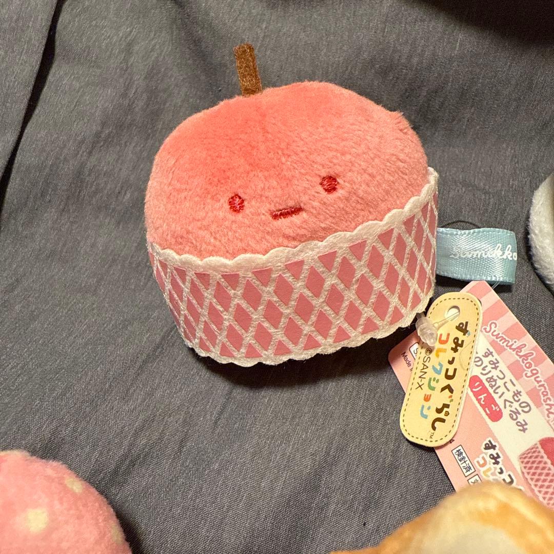 すみっコぐらし すみっこもの てのりぬいぐるみ りんごなど 5点セット