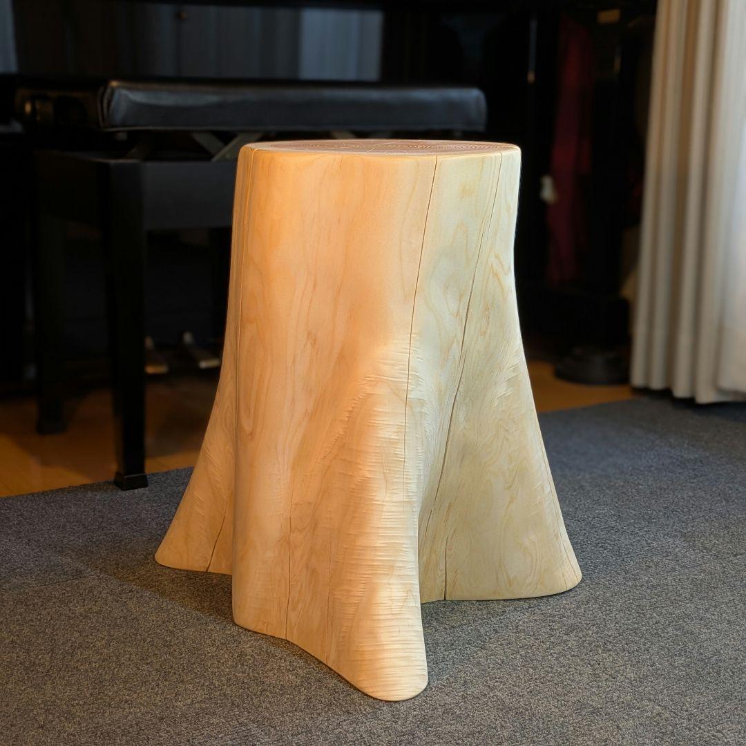 檜　大型　切り株　丸太　椅子　スツール　高さ約44.5㎝