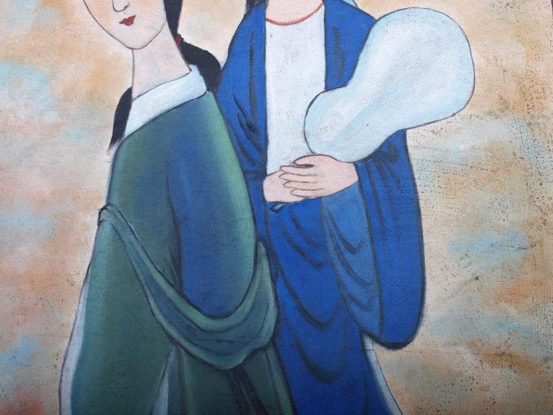 民間美术品 中国時代の油絵 名人？※激安骨董品 Z1340D3-1