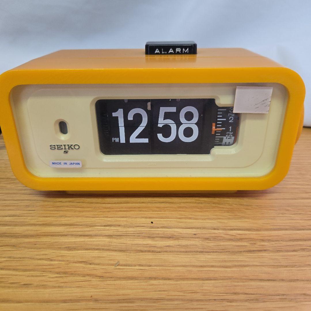 SEIKO パタパタ時計 イエロー 昭和 - メルカリ