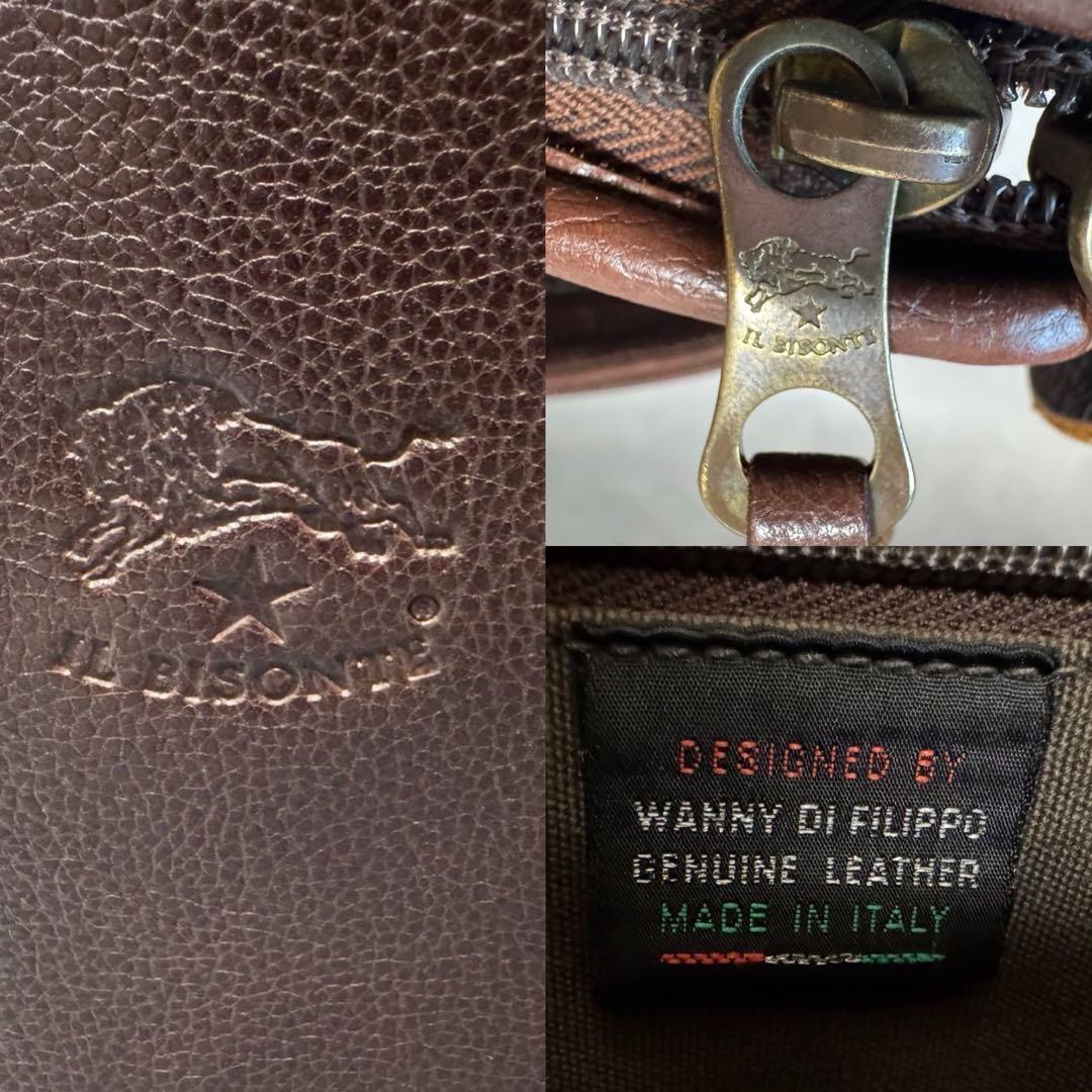 希少 イルビゾンテ ブリーフケース 本革 レザー ブラウン A4◎ ビジネス