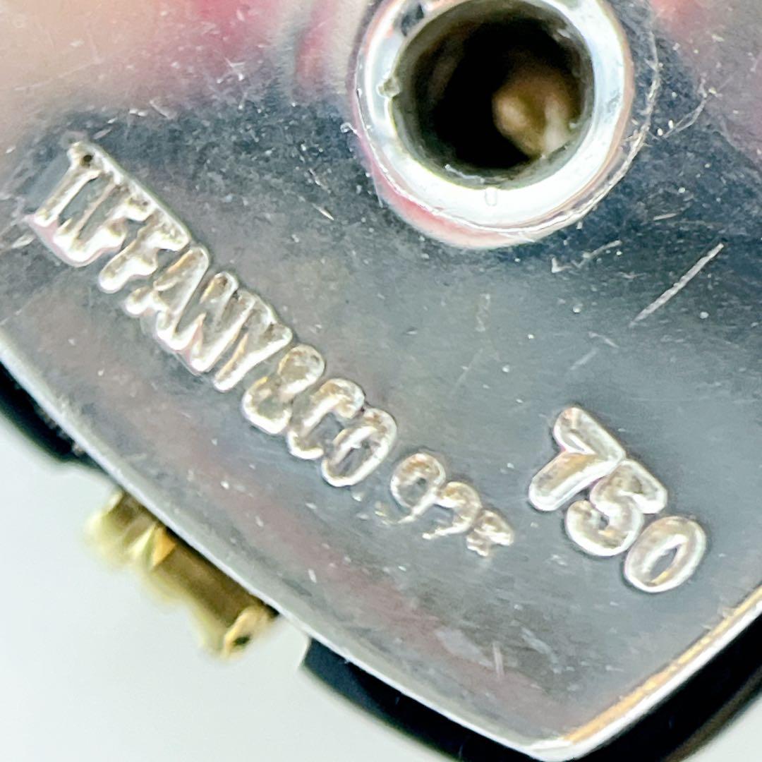 ティファニー スクエア オニキス コンビ ピンブローチ ピンズ 925 750