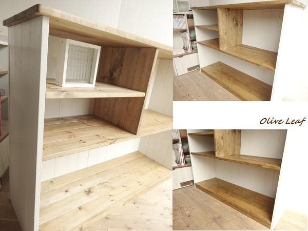 サイズ、デザインオーダー可●超ワイドカウンターテーブル●シャビーホワイト受注製作