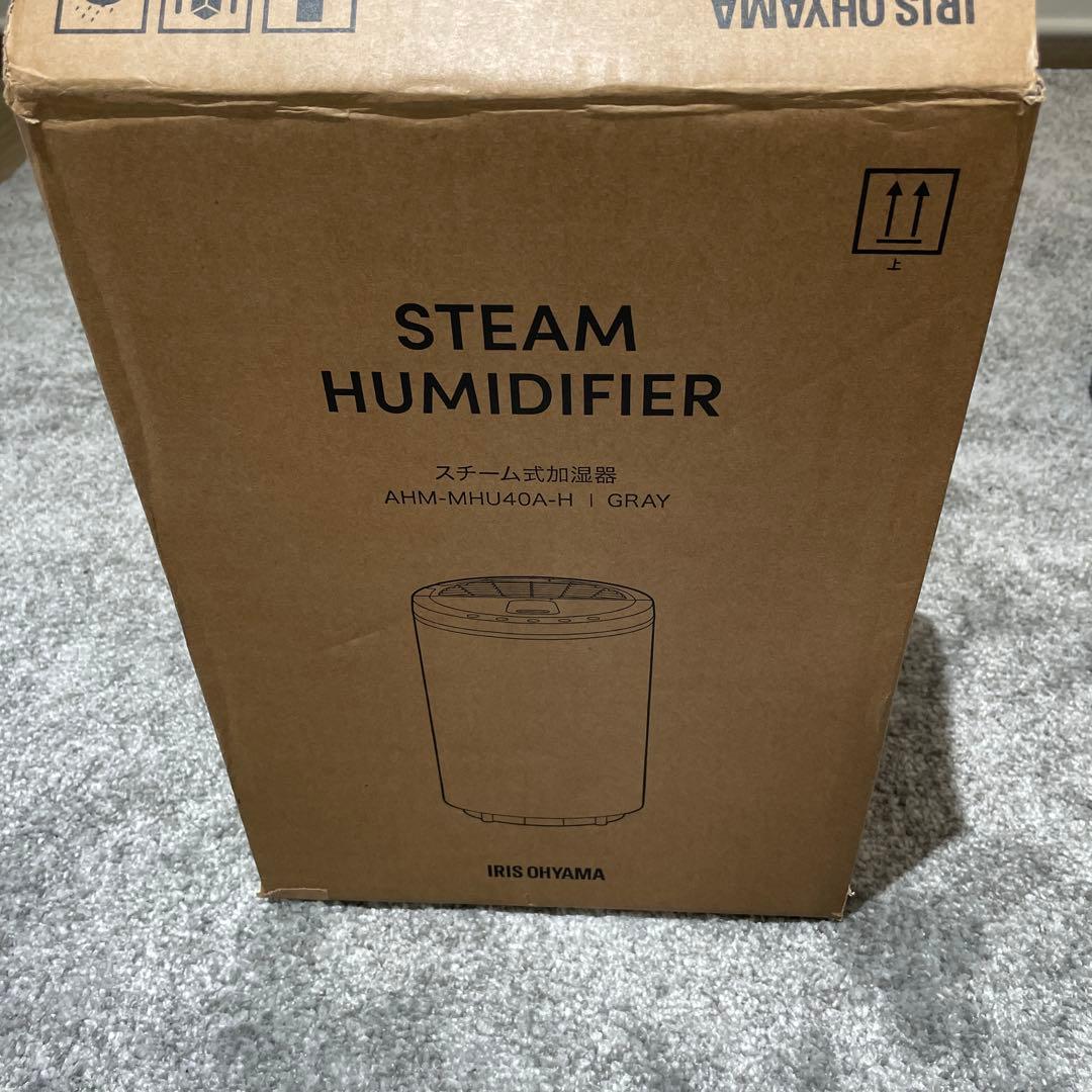 IRIS OHYAMA スチーム加湿器 AHM-MHU40A-H グレー - メルカリ