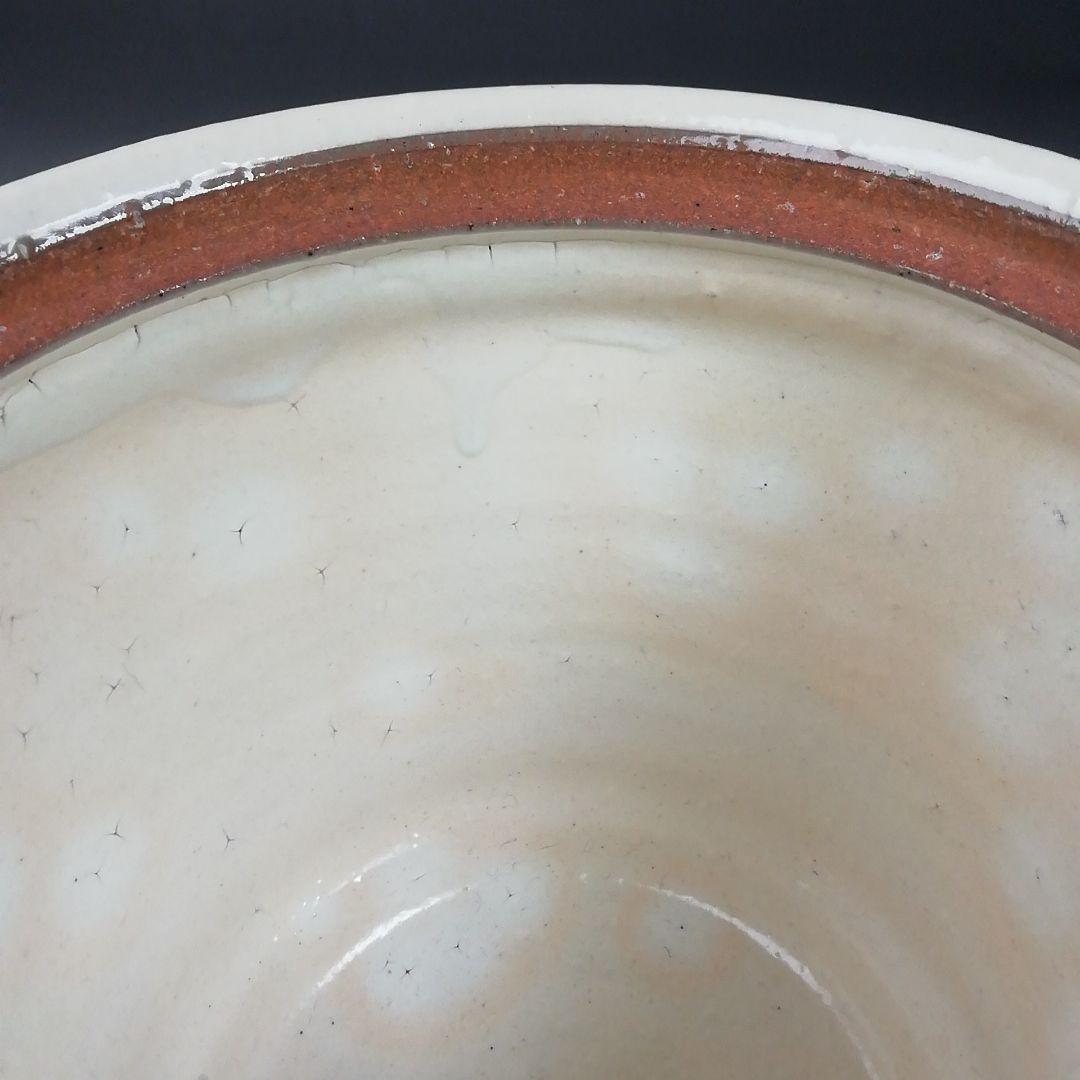 T995 水指 『粉引 水指』『塗替蓋付』『宇田佐平 造』 共箱 茶道具