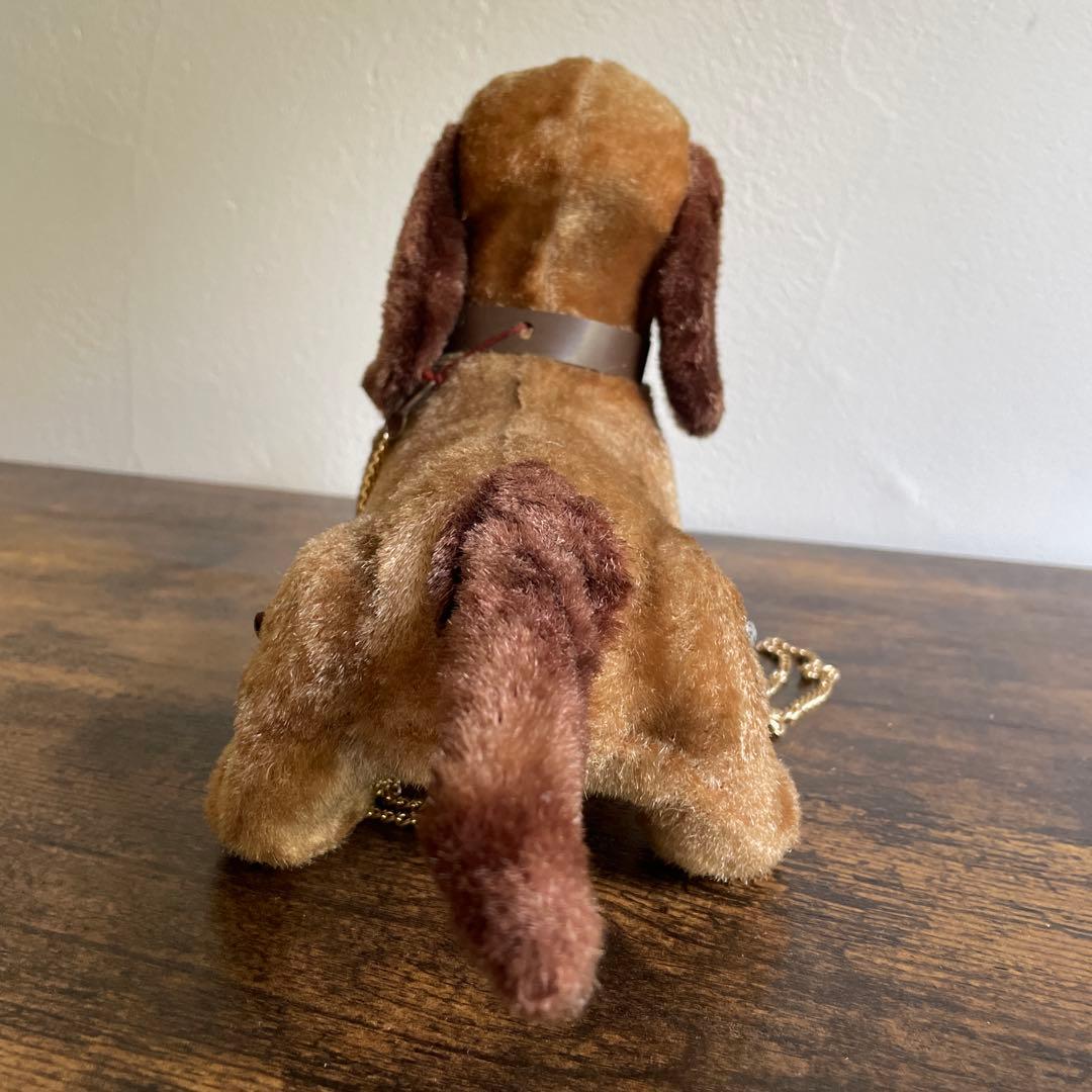 犬 ぬいぐるみ お散歩犬 昭和レトロ ダックスフント 人形 アンティーク