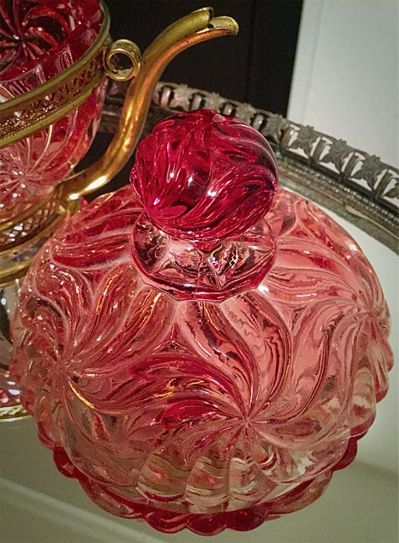 希少 Baccarat オールドバカラ 19世紀 刻印 ディアマンビゾー トレイ