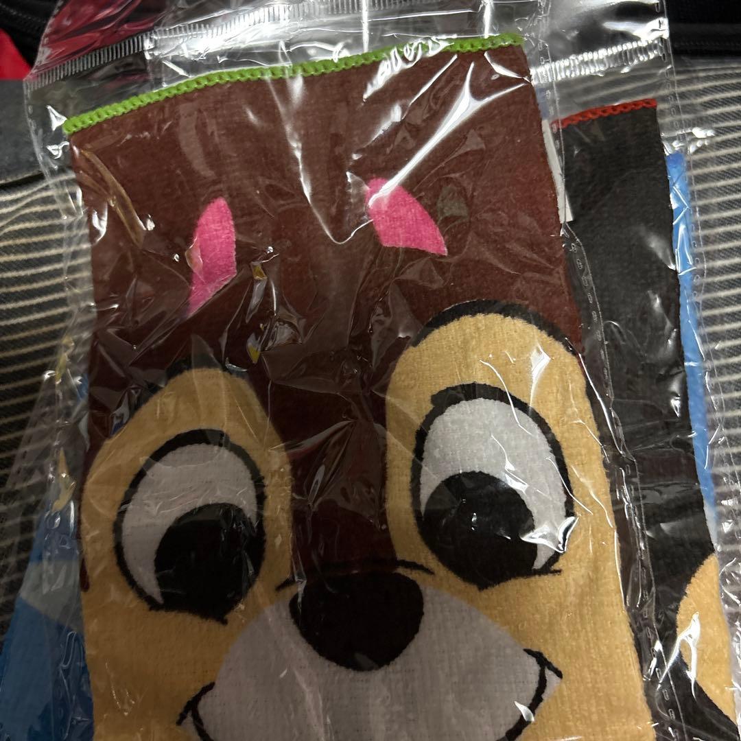 ディズニー フェイスタオル 青