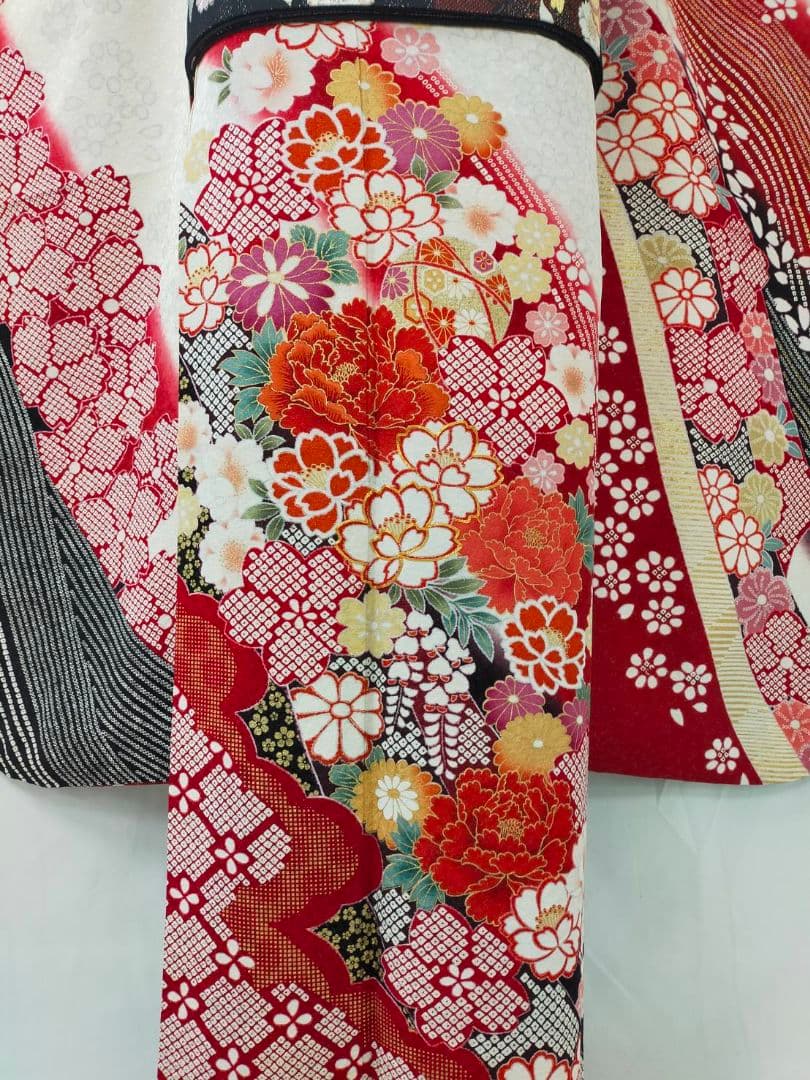 WA-Modern】正絹 正統派 振袖7点フルセット