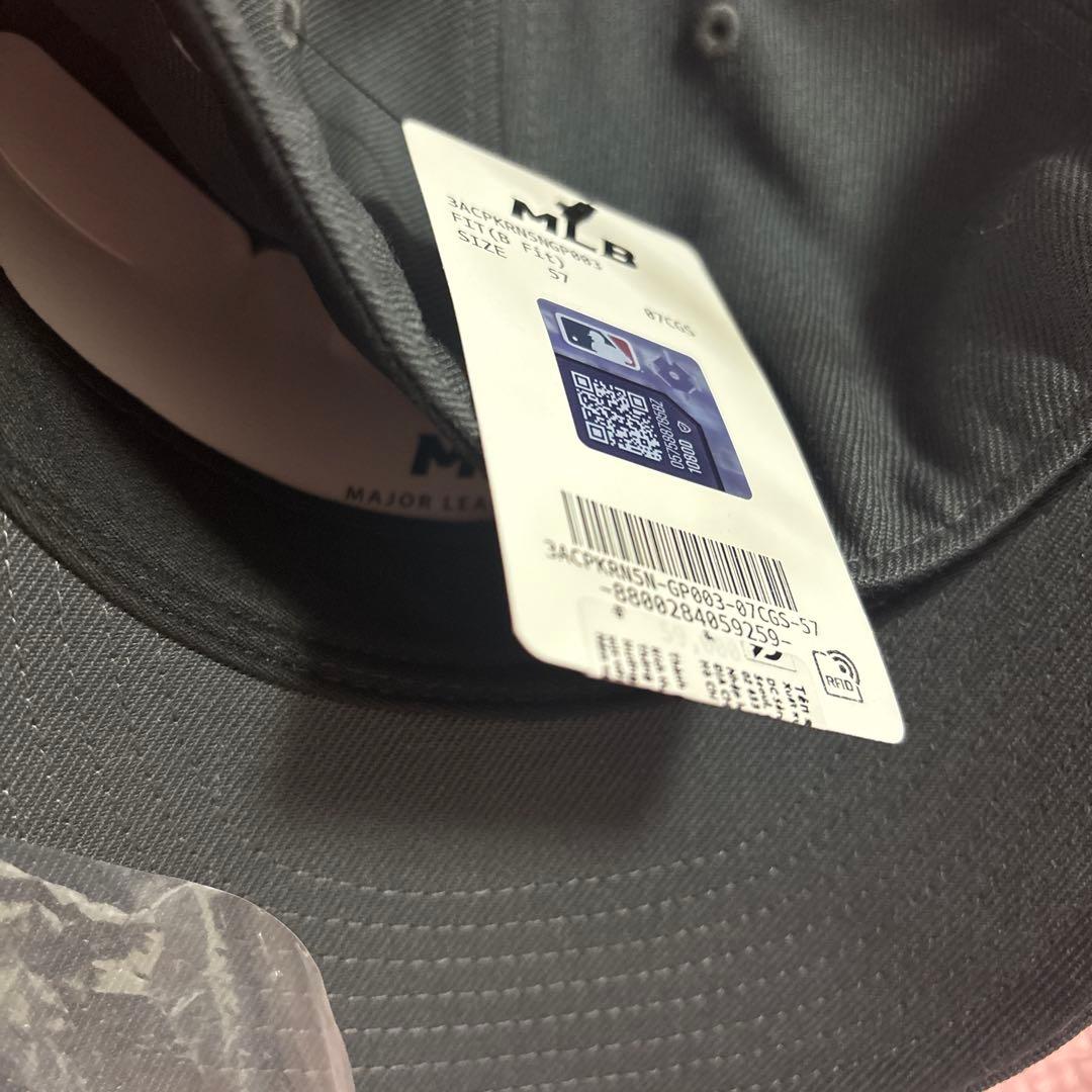 aespa カリナ MLB キャップ 帽子グレー KARINA トレカセット