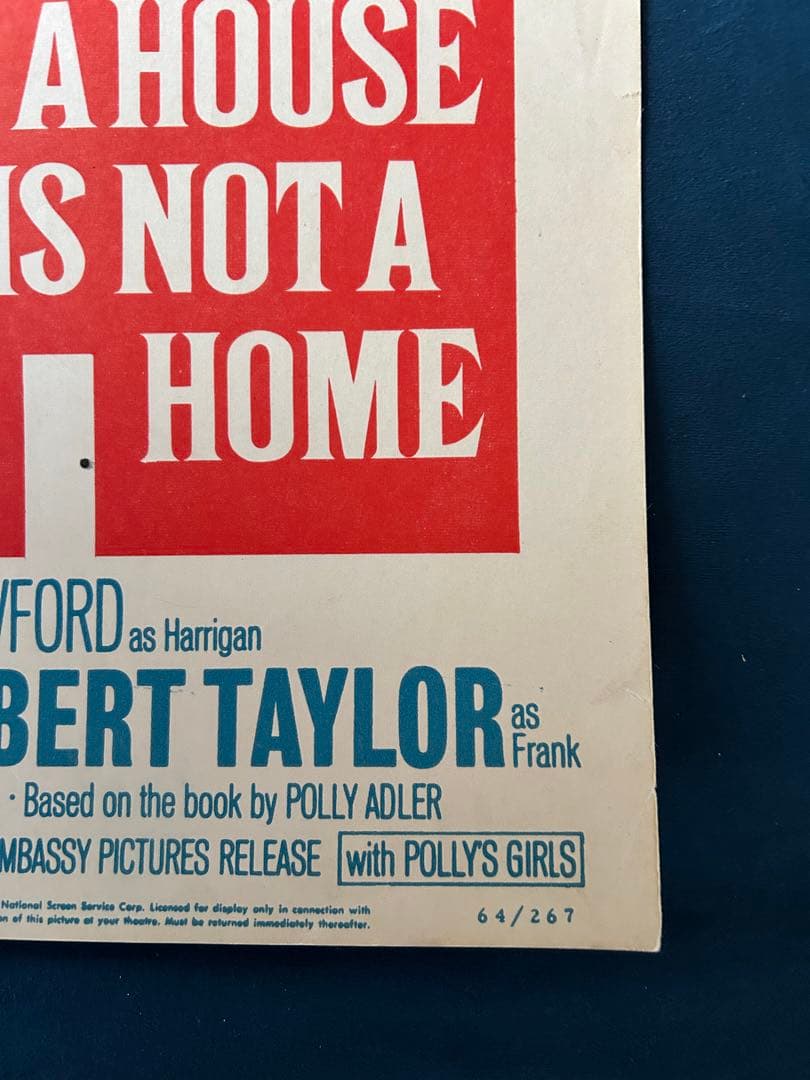 禁じられた家　USオリジナル映画ポスター