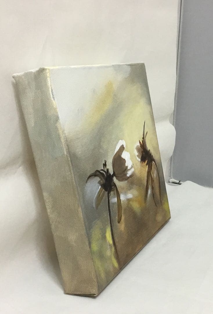 油彩画「　見つめ愛　」3Dキャンパス