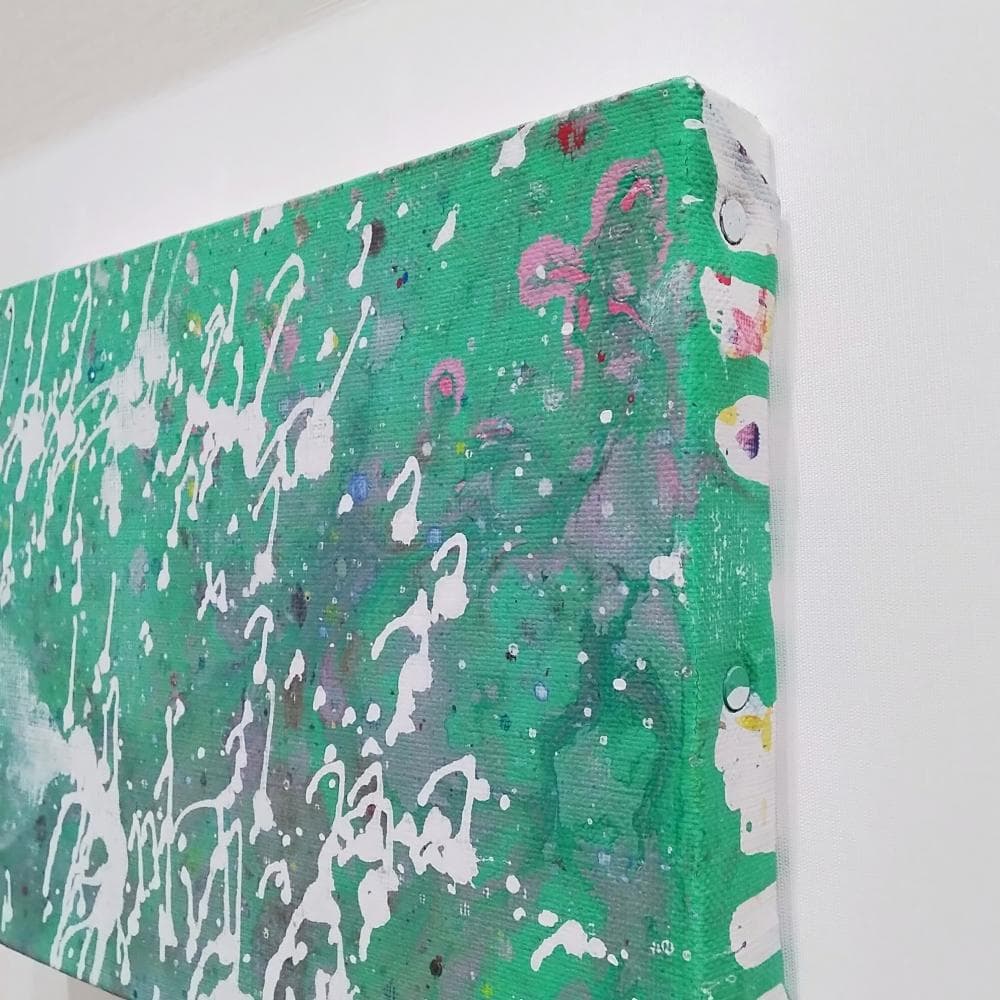 内野隆文 リズム 絵画 抽象画 キャンバス F0号 現代アート 美術 額縁 真作