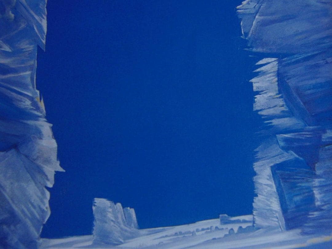 遠藤賢、【樹氷－光と風紋】、希少な額装用画集より