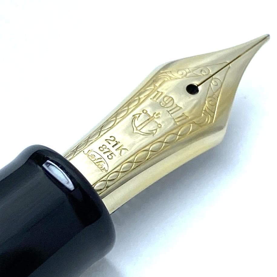 美品 SAILOR 1911 FOUNDED 21K H-M 万年筆 ブラック