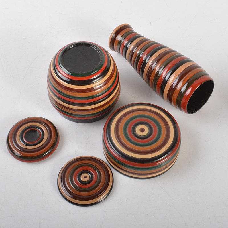 茶道具　漆塗　春慶塗茶箱　洞華作　茶碗　香合など　七点　一式　仕覆付　C6457