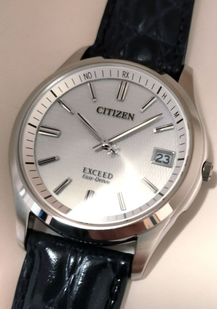 美品　シチズン　EXCEED　エコドライブ電波時計　EAG74-2941