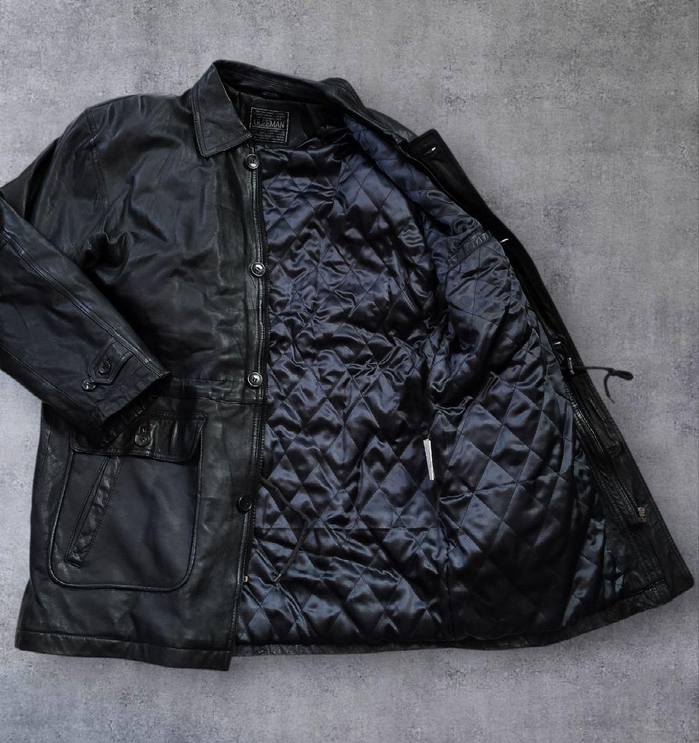90sヴィンテージ】羊革・本革Lサイズ カーコート レザージャケット