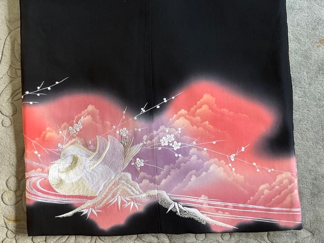 晴れの日の綿入れはんてん 着物リフォーム オシドリ